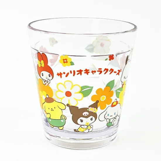 Sanrio 卡通人物閃光透明杯 復古杯 ABS製 #Melody # Kuromi #PC狗 #布丁狗 #Cinnamoroll #C5