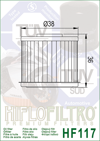 HIFLO OIL FILTER HF117