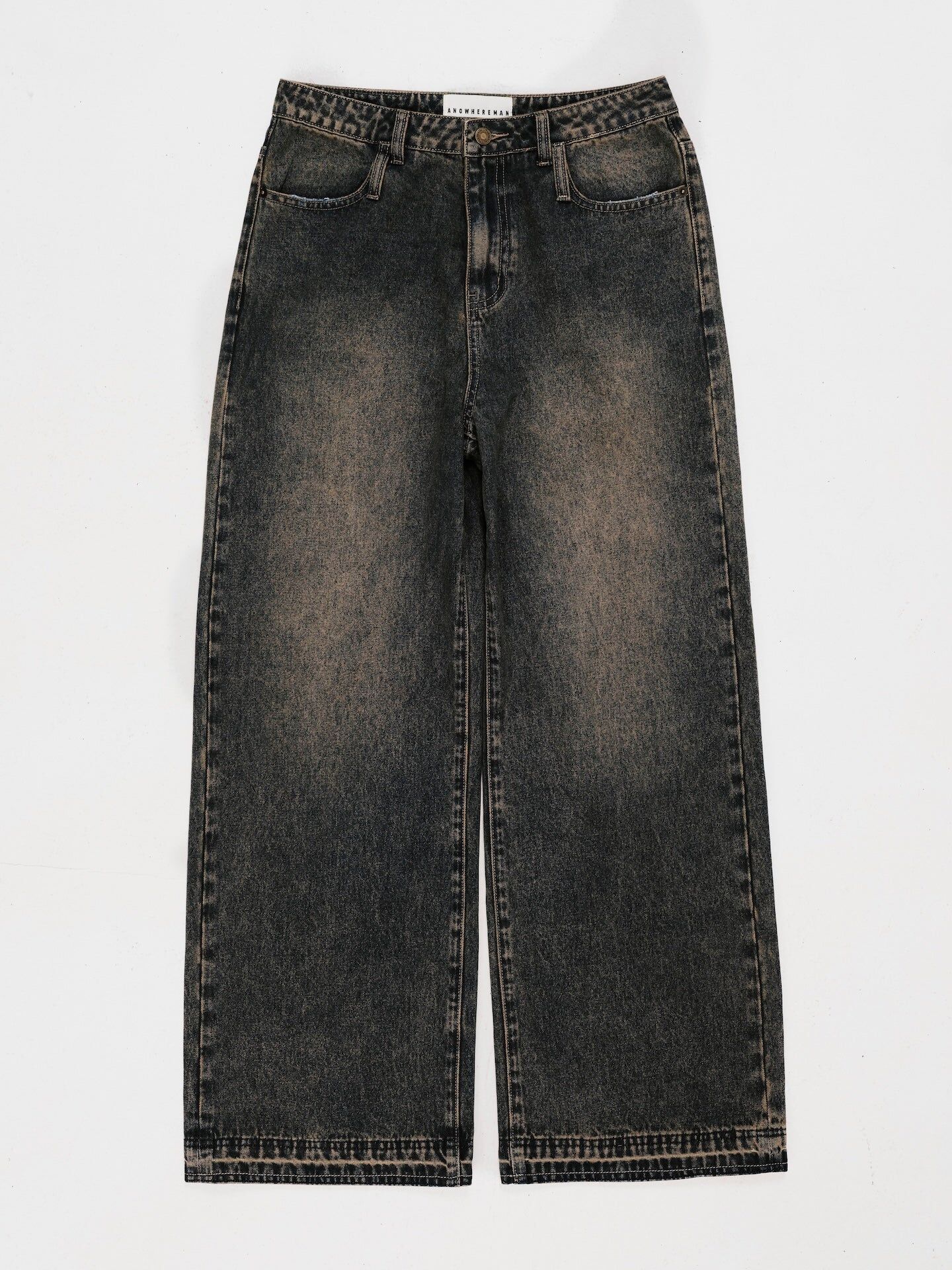 ANOWHEREMAN｜Washed Denim Jeans Brown (Women)