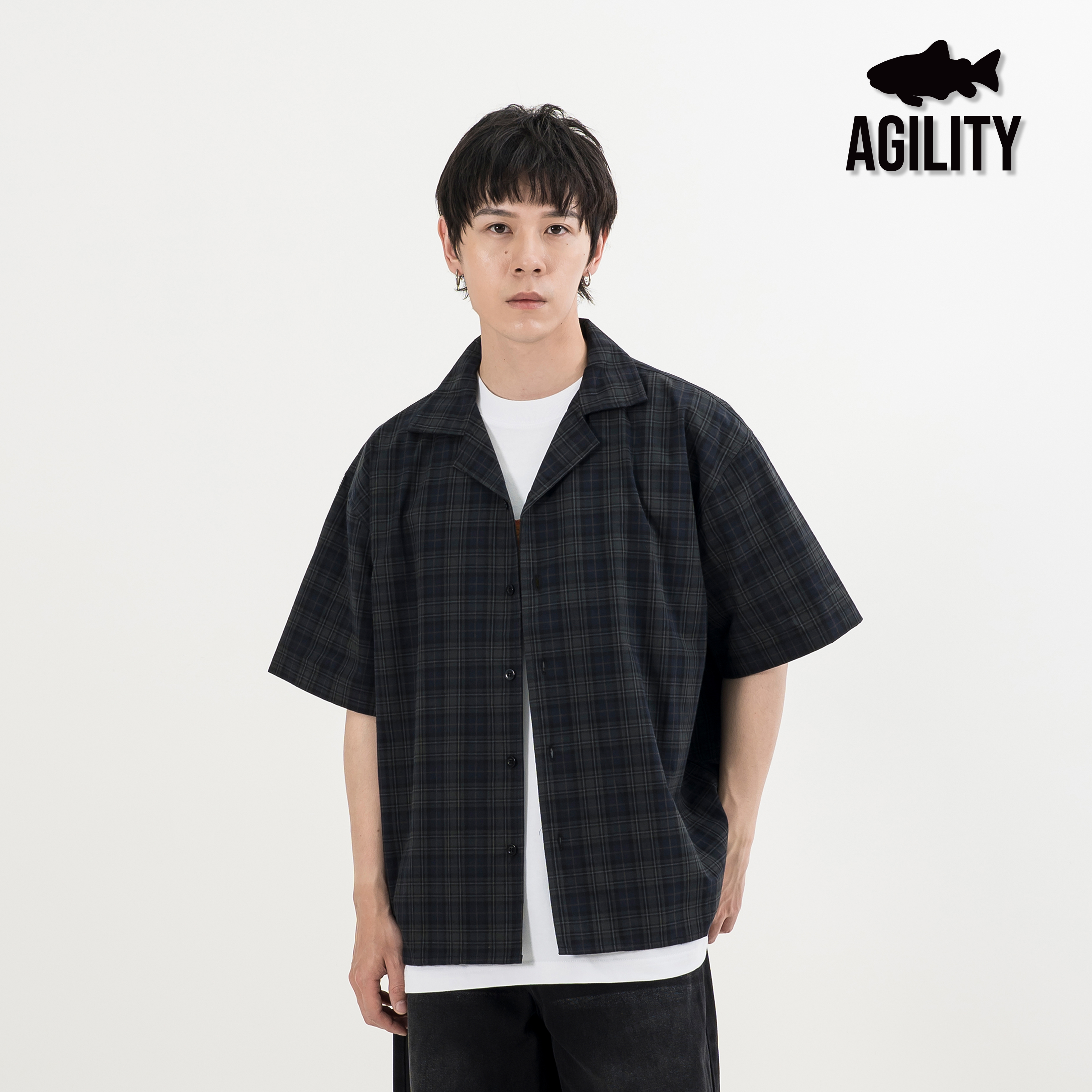 AGILITY Checked Plaid Shirts / Green 綠格紋 短袖襯衫 [SS-N02]