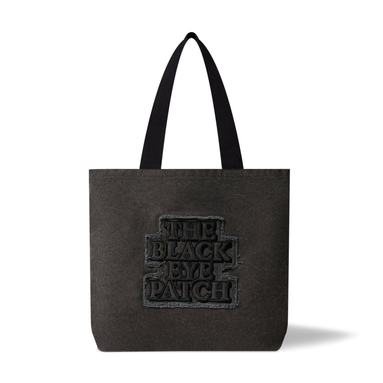 BLACK EYE PATCH OG LABEL APPLIQUÉ LARGE TOTE BLACK