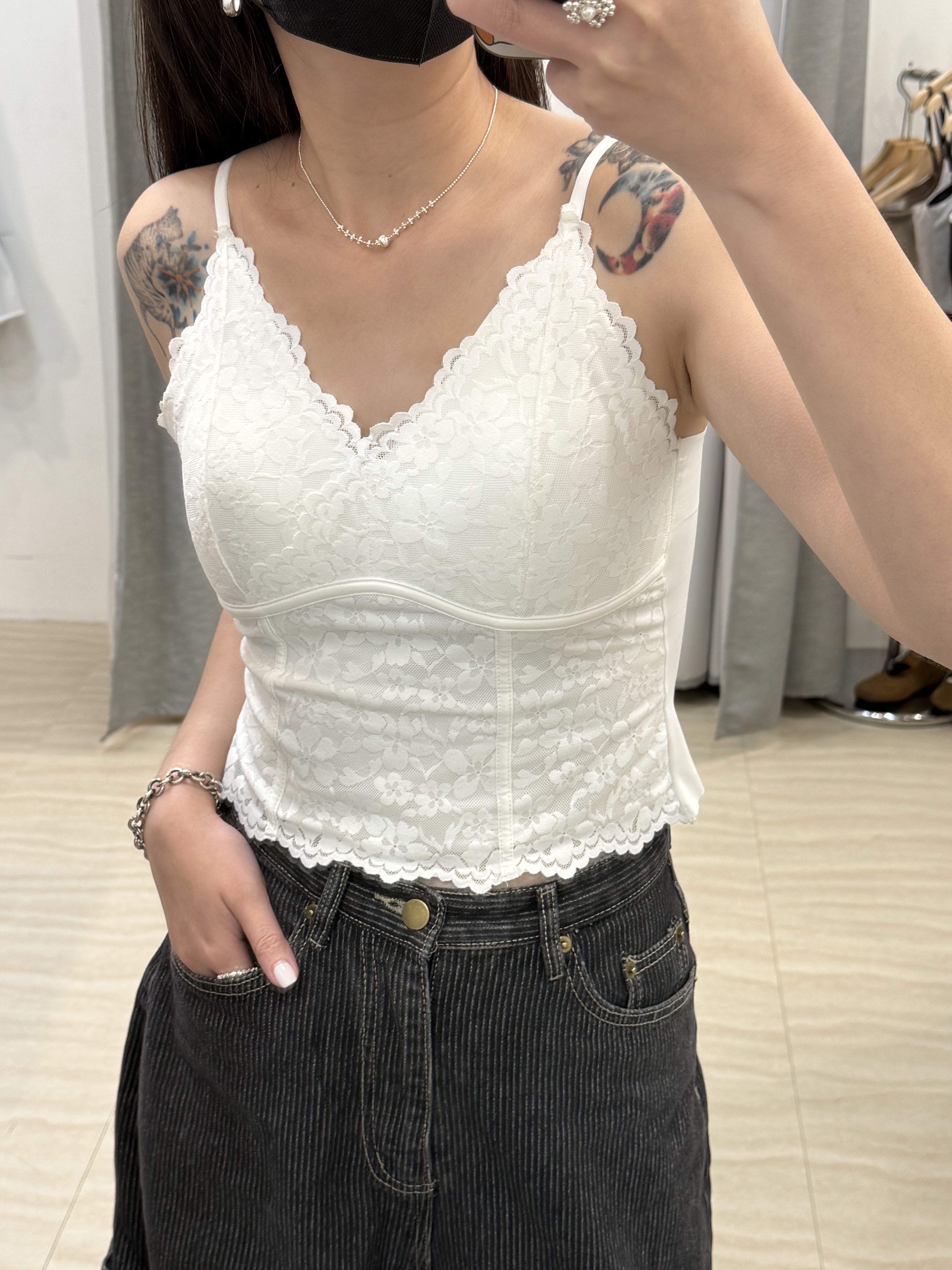 馬甲蕾絲罩杯花朵小可愛