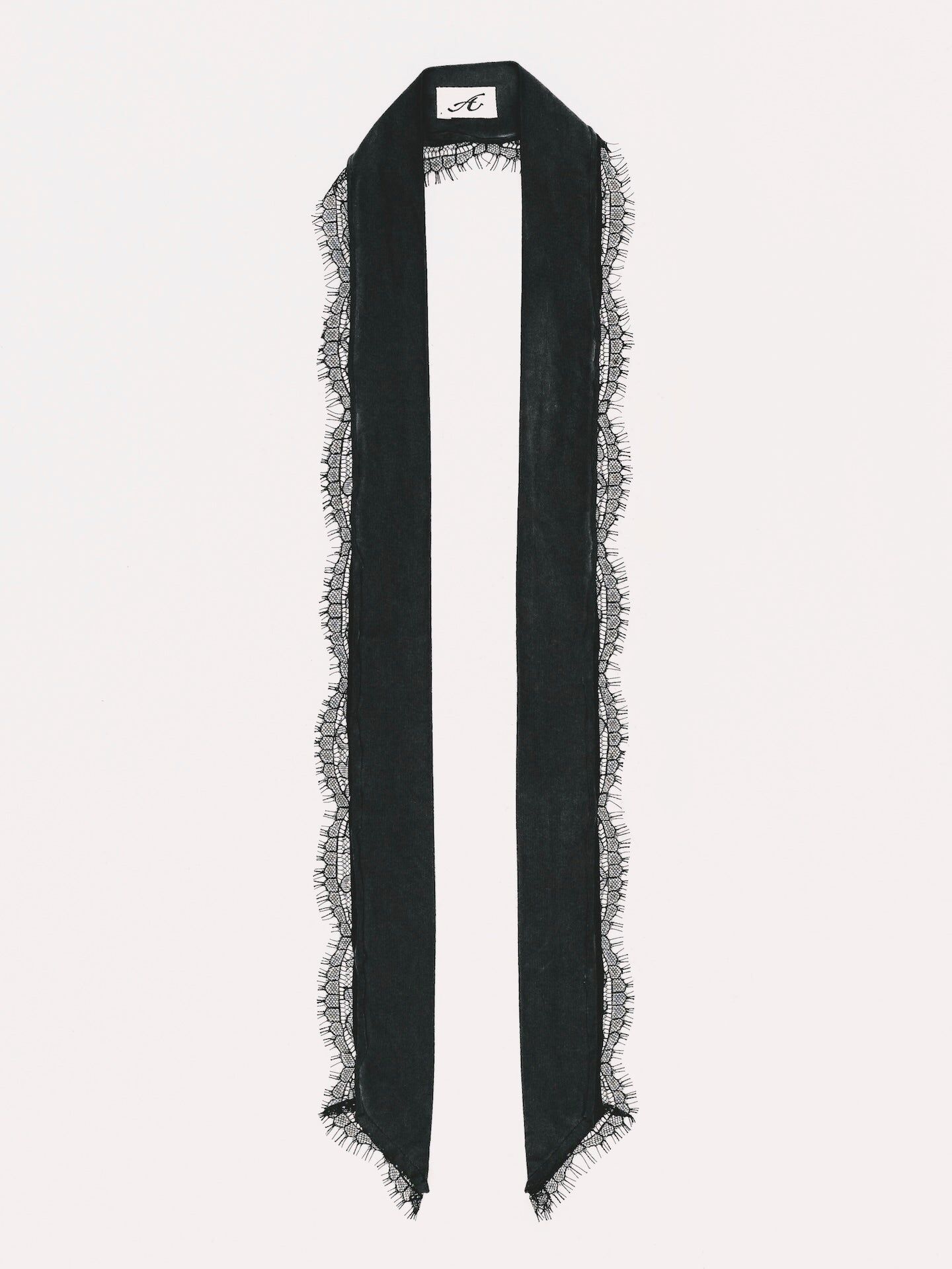ANOWHEREMAN｜Lace Washed Scarf Black (Women)