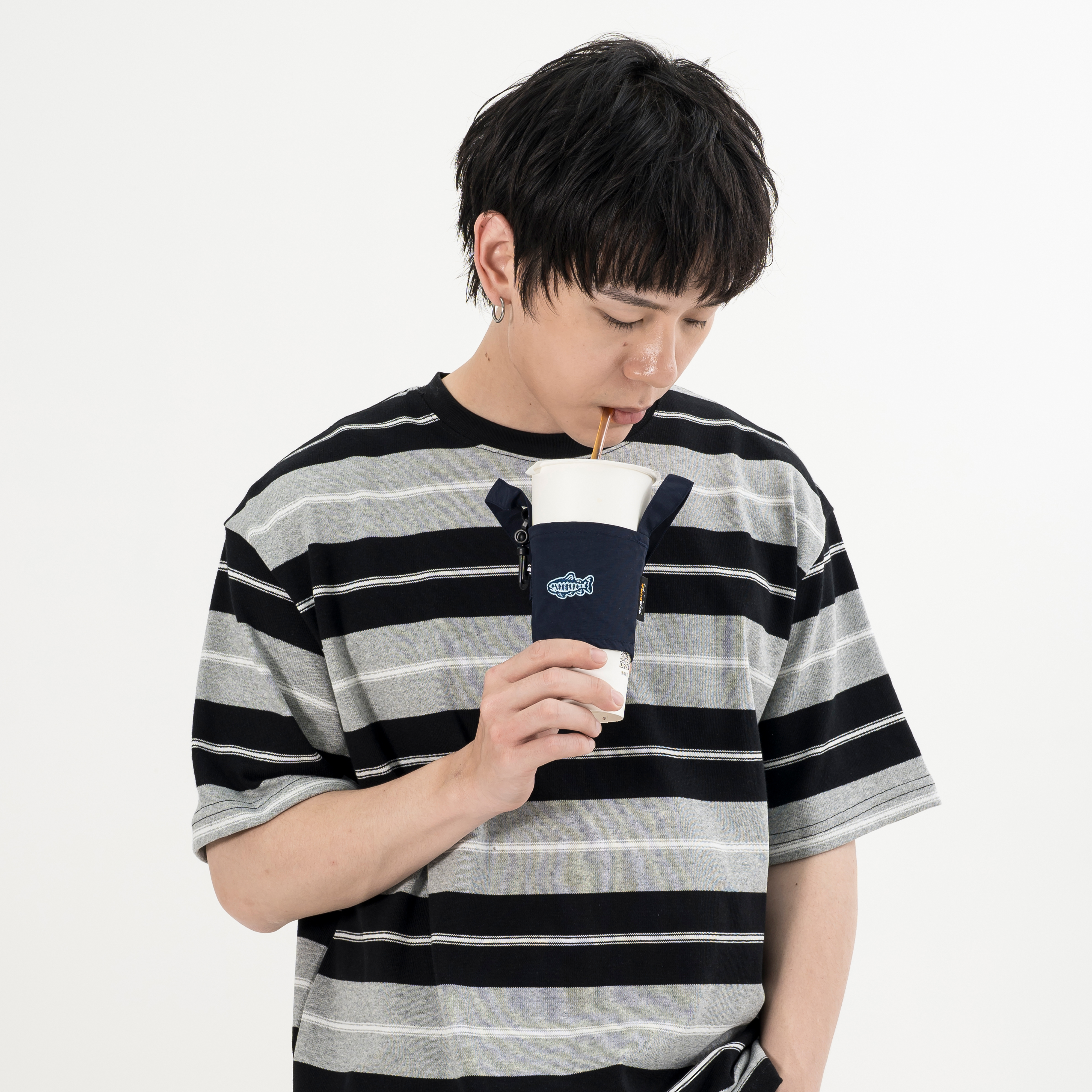 AGILITY Embroidery Logo Cup Sleeve 刺繡小鮭魚 摺疊飲料杯套 [B-CS]