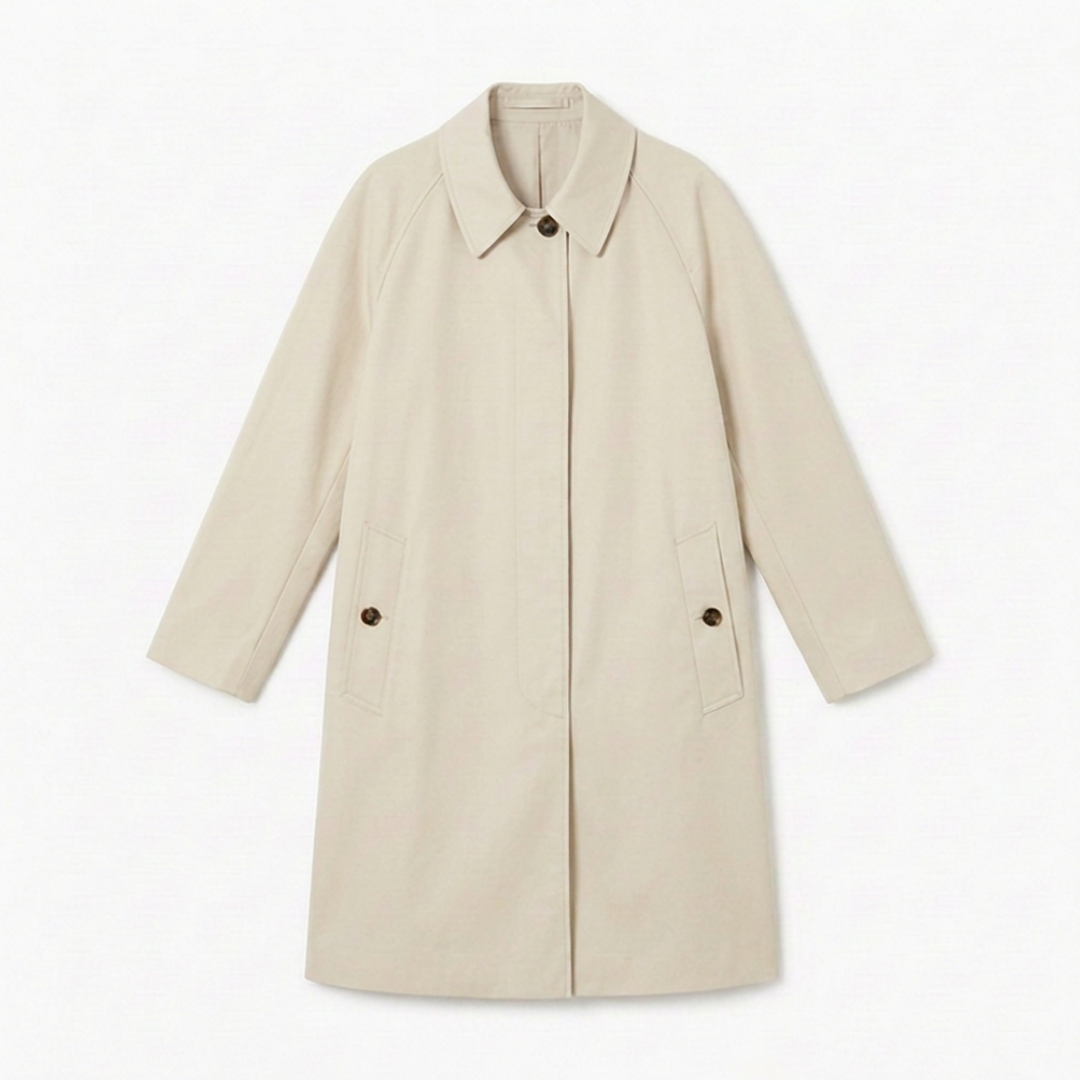 1BR0114-034 [BURBERRY] Camden Heritage Car Coat Stone #80842441004 (C-EU-E)