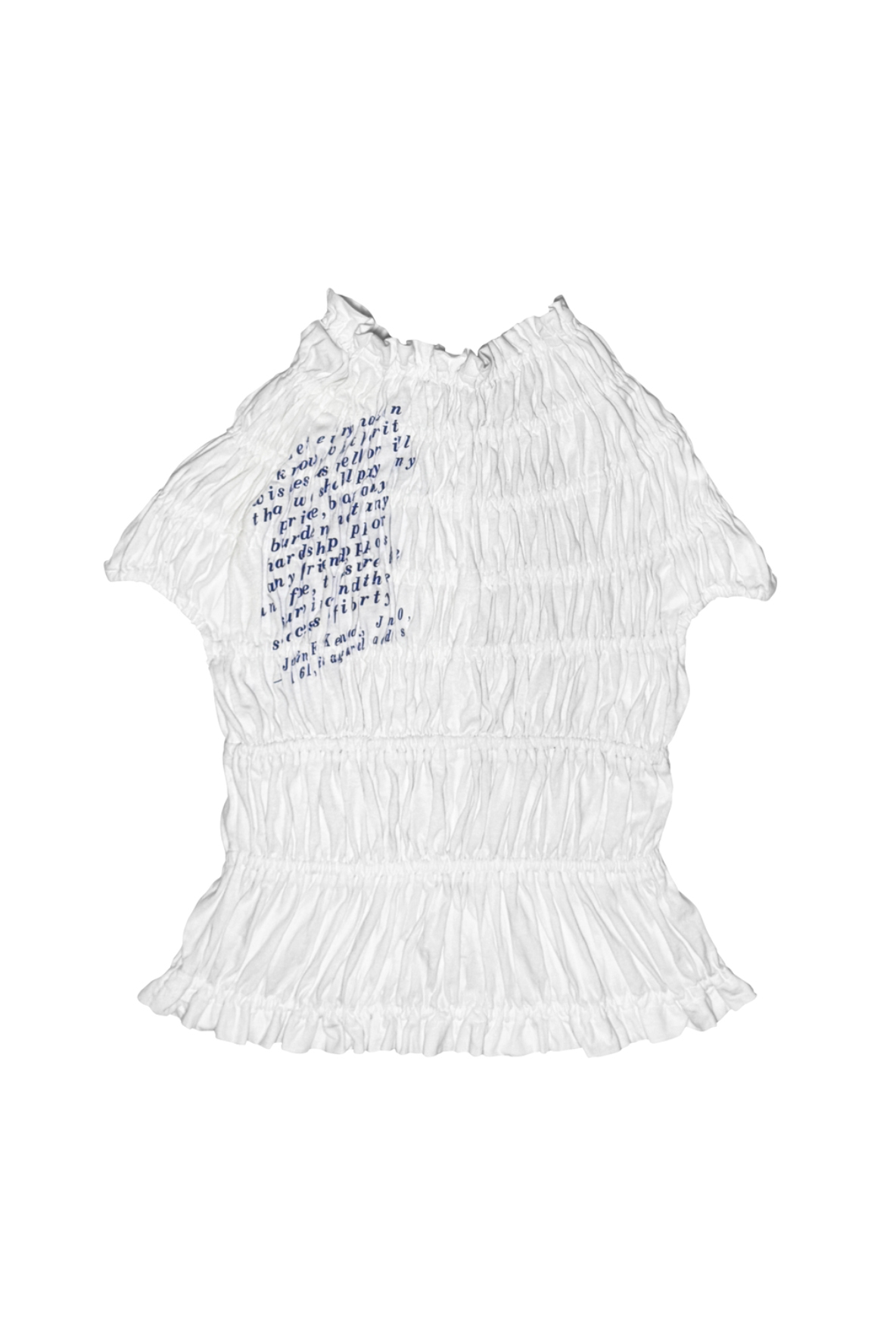 77 CIRCA SHIRRING PRINT TOP (2COL)