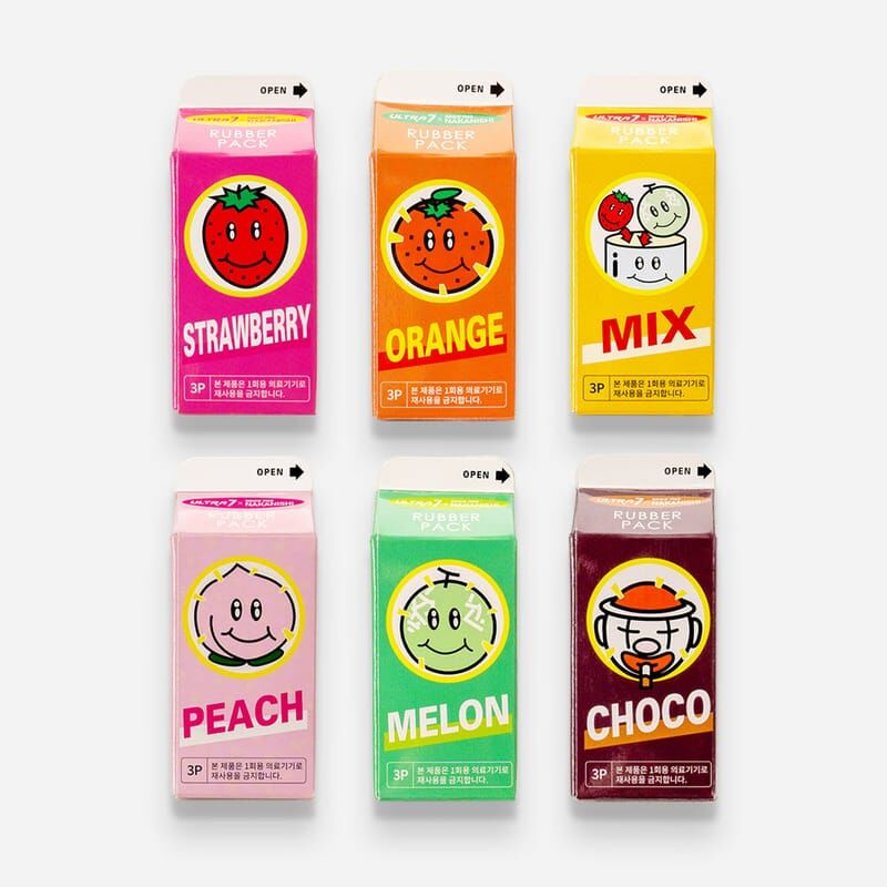 中西 迷你裝果汁味 3片裝 乳膠安全套 (朱古力/士多啤梨/蜜瓜/蜜桃/香橙/雜錦果汁)