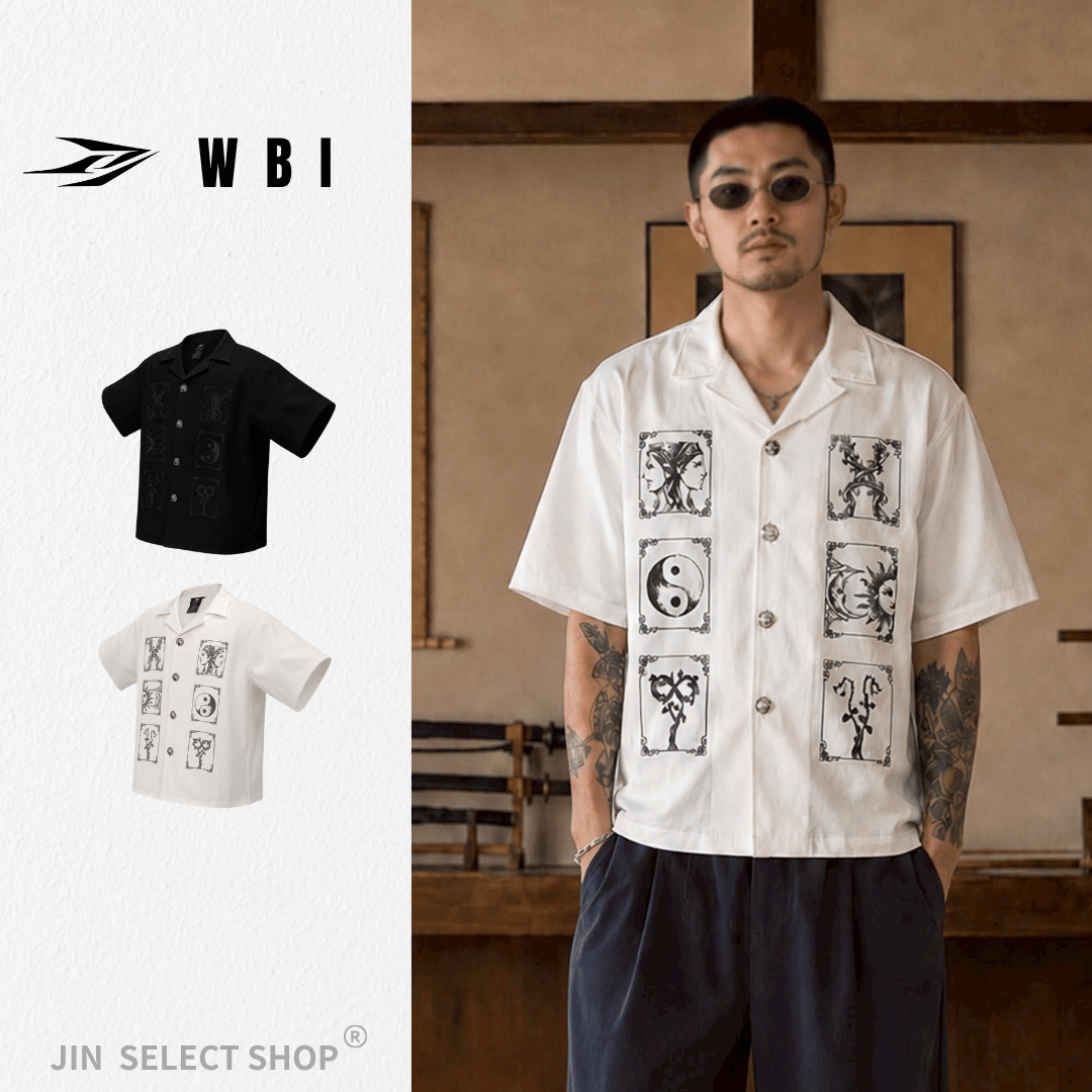 WBI WST-02 / WBI  ZEN / 禪 涼感禪意圖案直噴襯衫 寬短版型