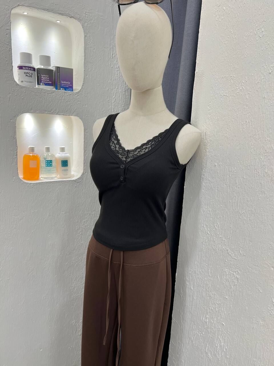 Lacey Button Tank Top