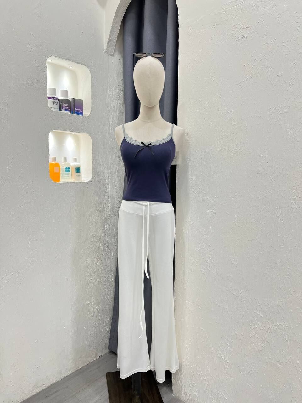 Lacey Bow 2 Tone Tank Top