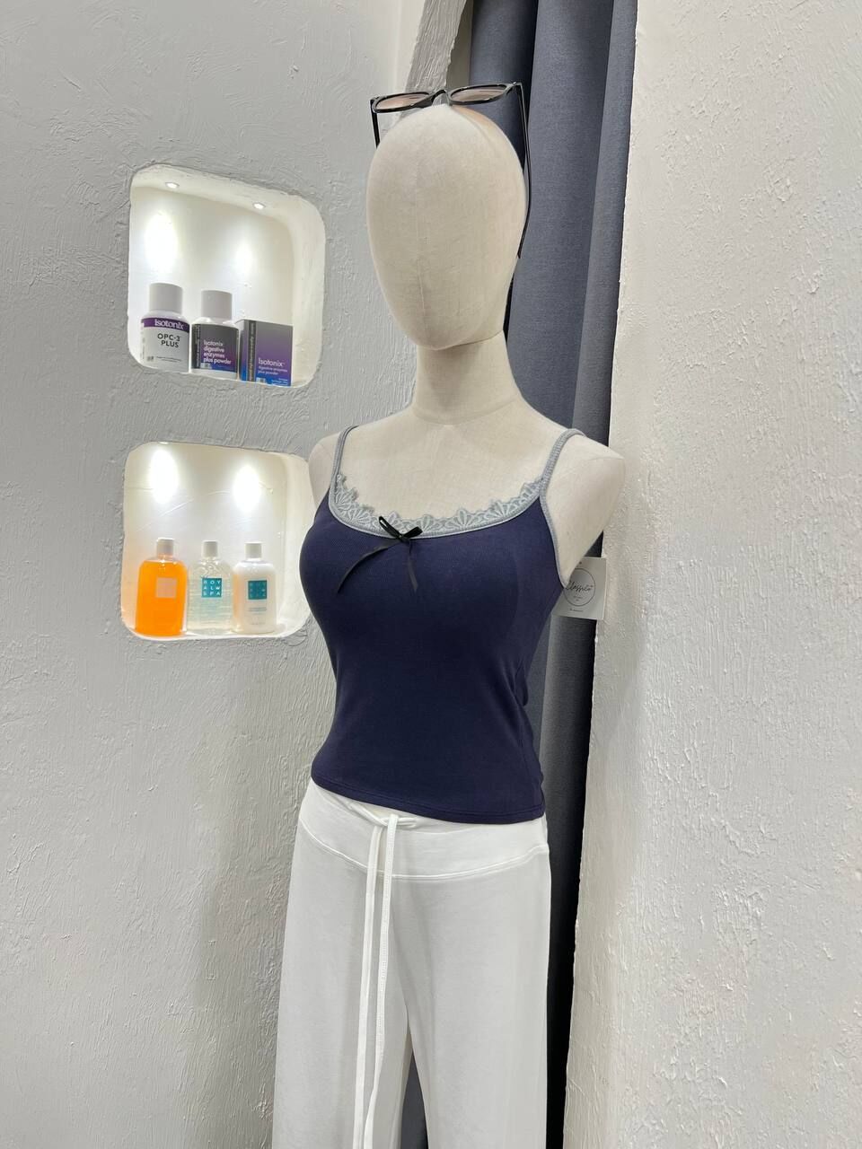 Lacey Bow 2 Tone Tank Top