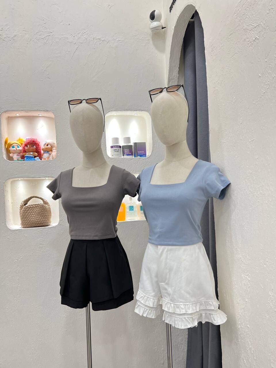 Square Neck Crop T 163