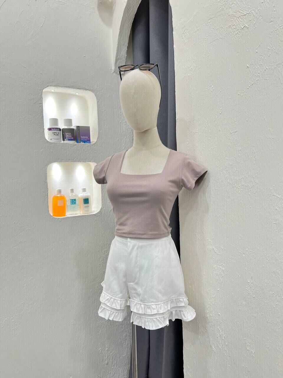 Square Neck Crop T 163