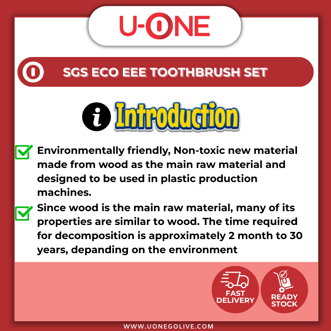 U-0NE | Korea | SGS ECO EEE Toothbrush Set | Personal Care