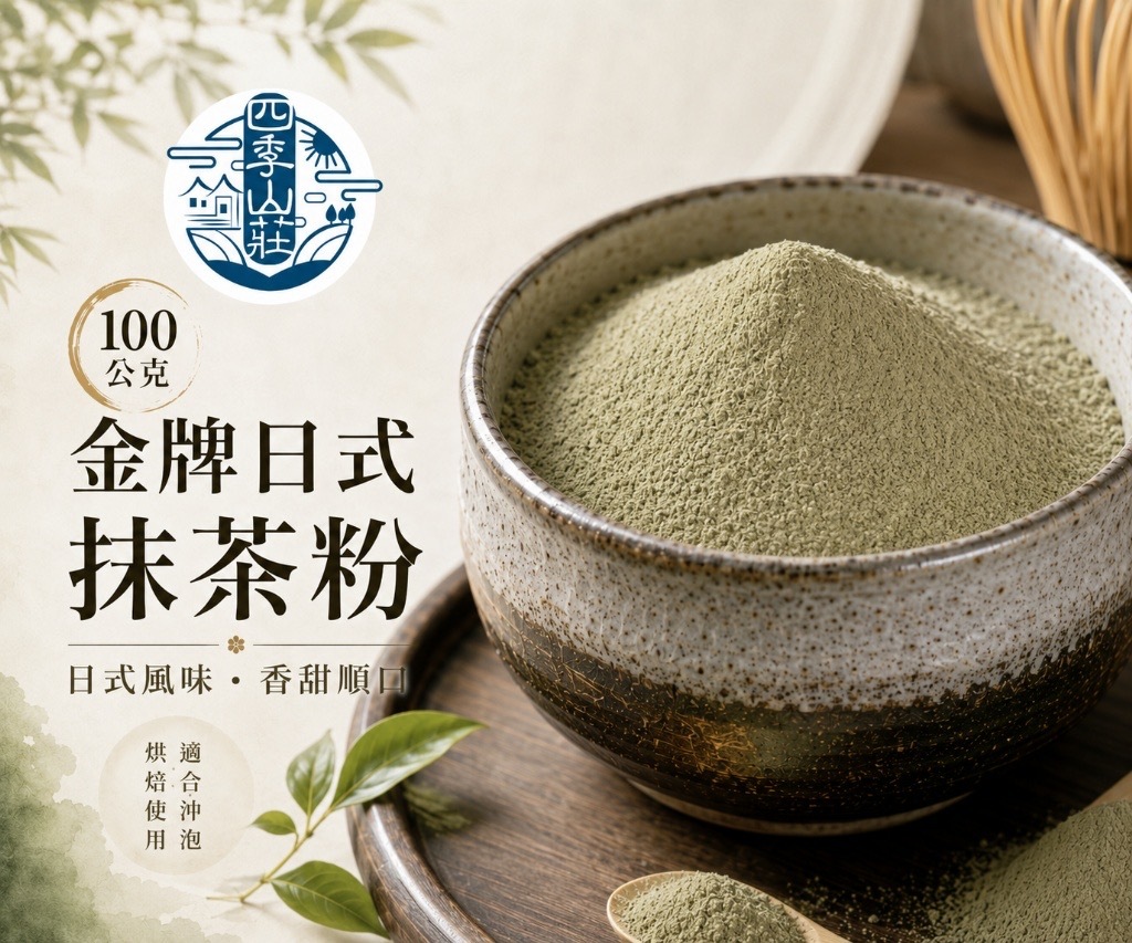 四季山莊金牌日式抹茶粉100g