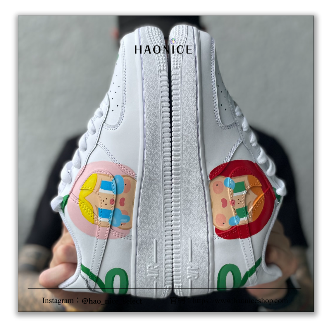 【HAO NICE】客製🎨Nike Air Force 1 x Crybaby 有苦就說出 可愛人物塗鴉 板鞋 休閒鞋 假一賠十 配合legit 驗貨