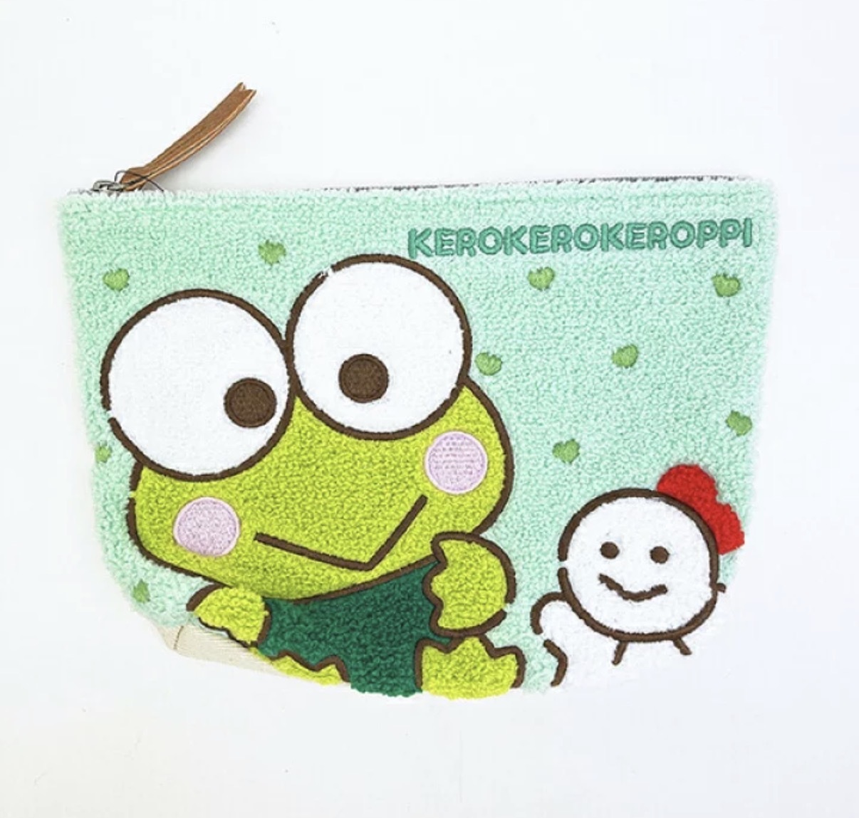 JP Keroppi 毛巾刺繡拉鏈 Pouch 9893 TK260527