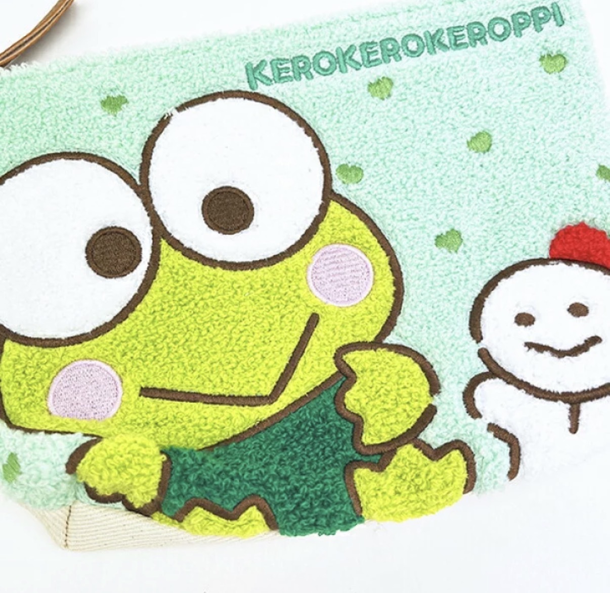 JP Keroppi 毛巾刺繡拉鏈 Pouch 9893 TK260527