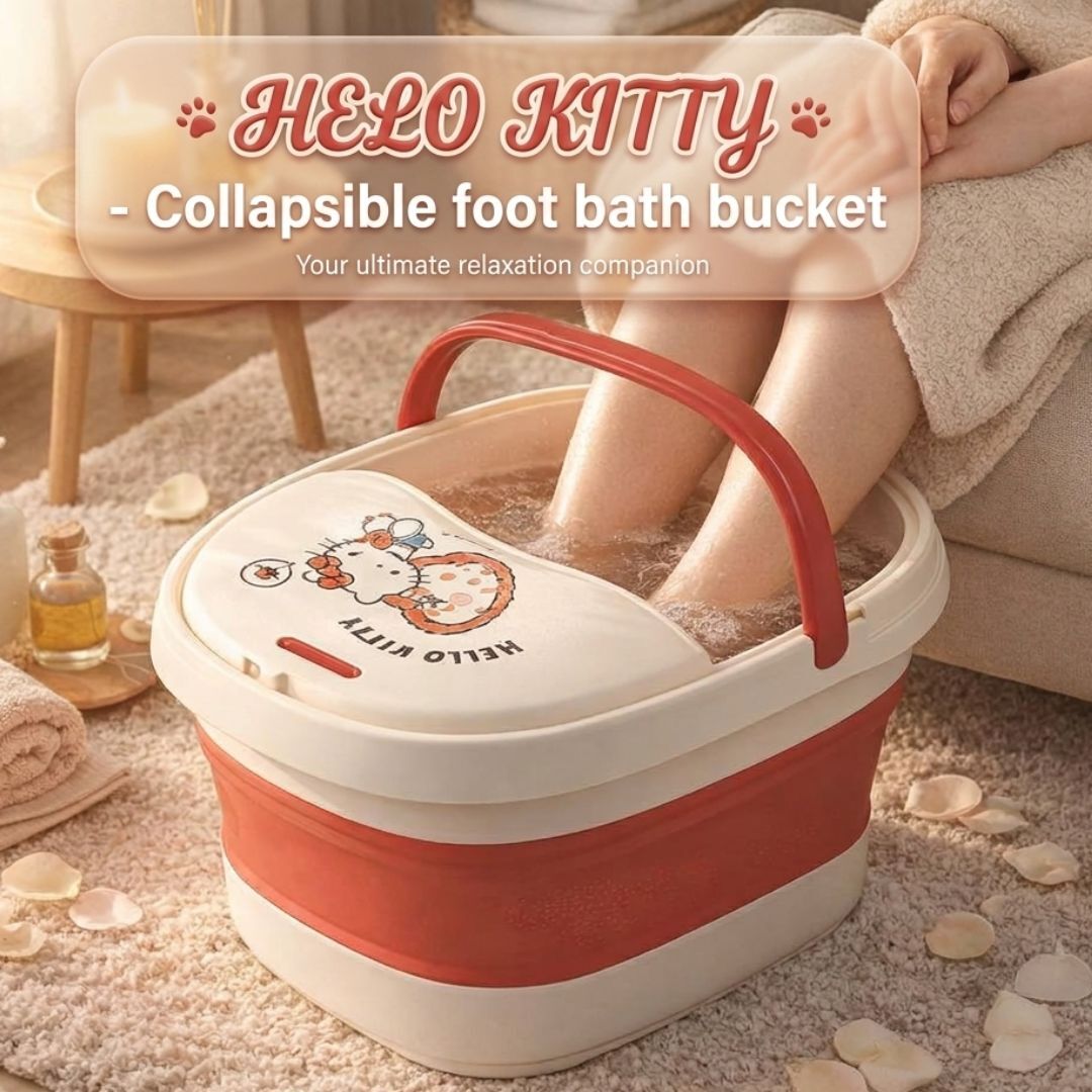 Hello Kitty Sanrio |Collapsible foot bath bucket