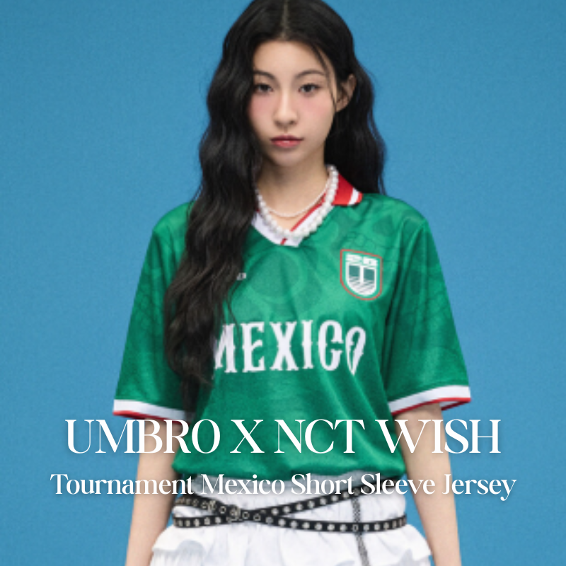 【代購】UMBRO X NCT WISH Tournament 墨西哥短袖球衣 綠色足球風 Jersey