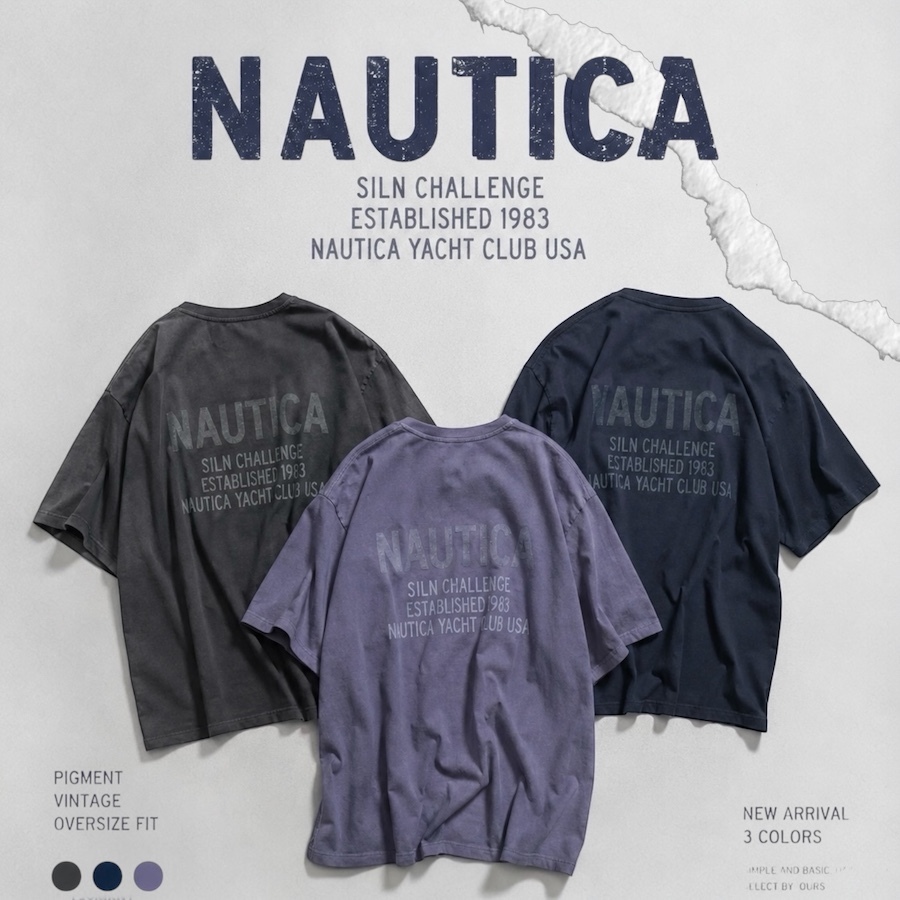 |快閃折扣🔥| NAUTICA 26ss 立體壓紋Logo Tee
