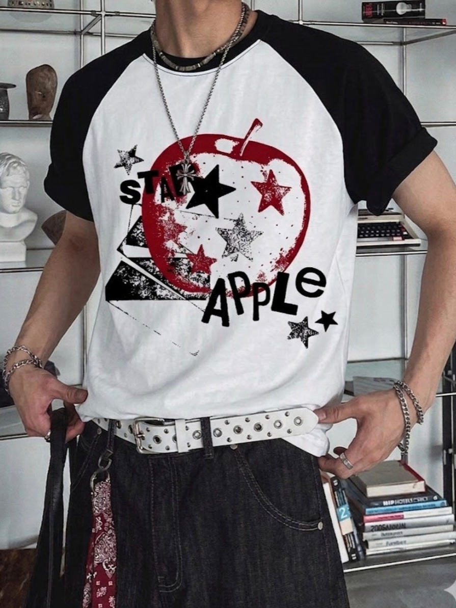 APPLE STAR 插肩短袖T恤