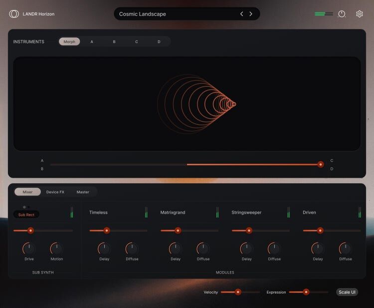 LANDR Horizon｜虛擬合成器