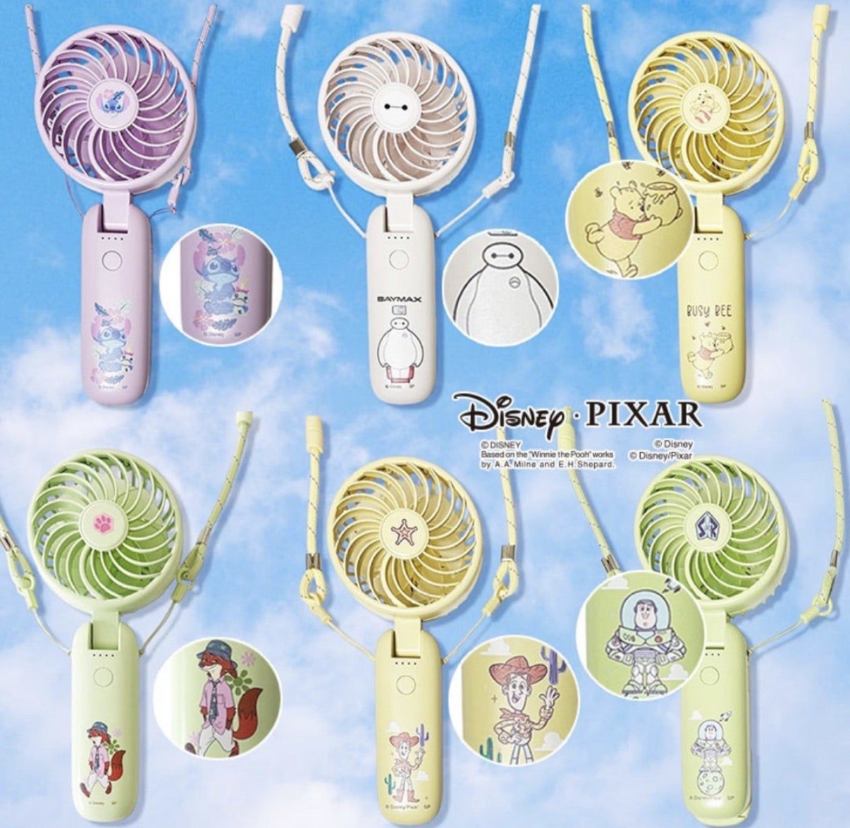 【連線大優惠】JP Disney 雙葉風扇 附有快扣 4550 TK260527