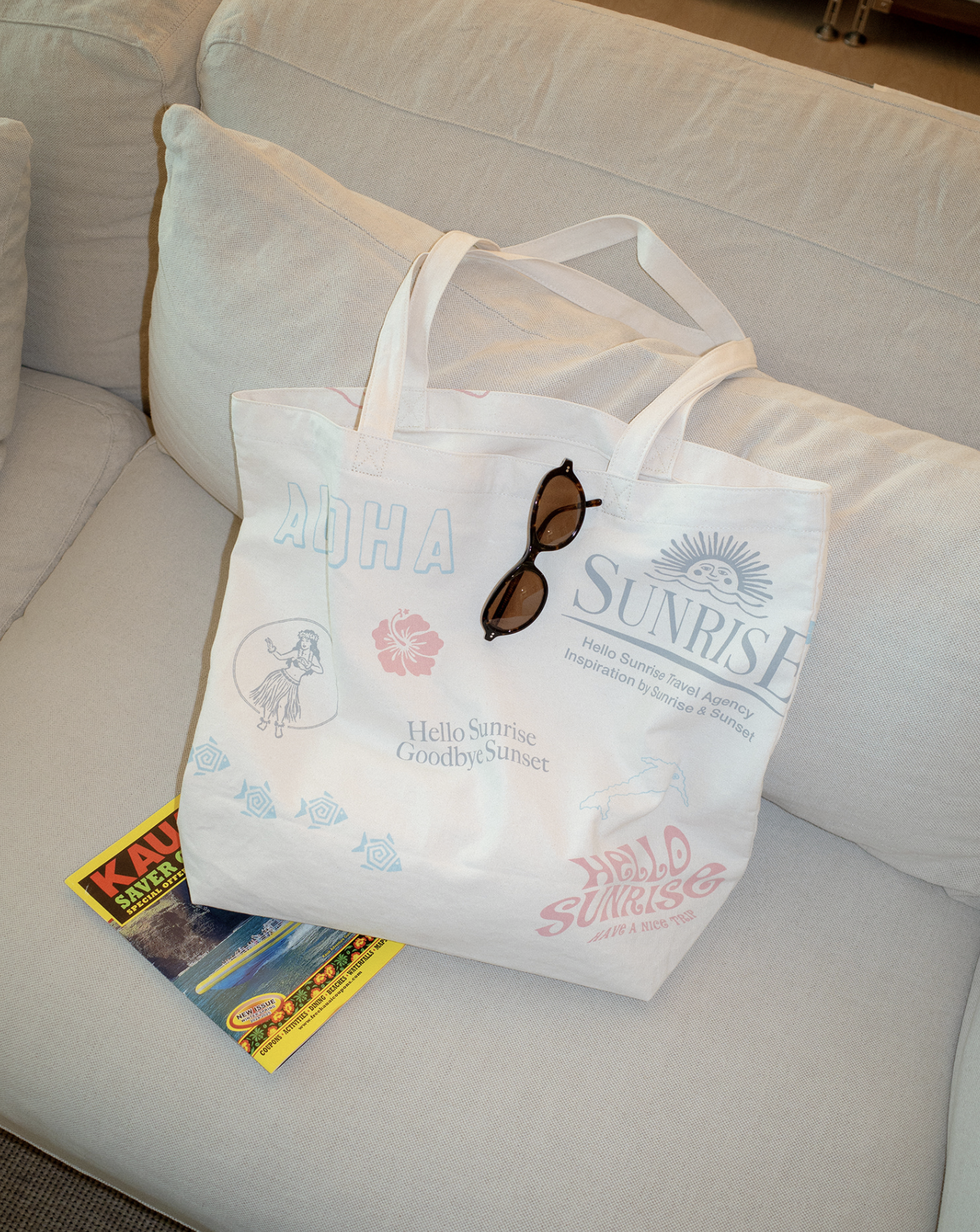 <韓國代購> HELLO SUNRISE HS GRAPHIC TOTE BAG
