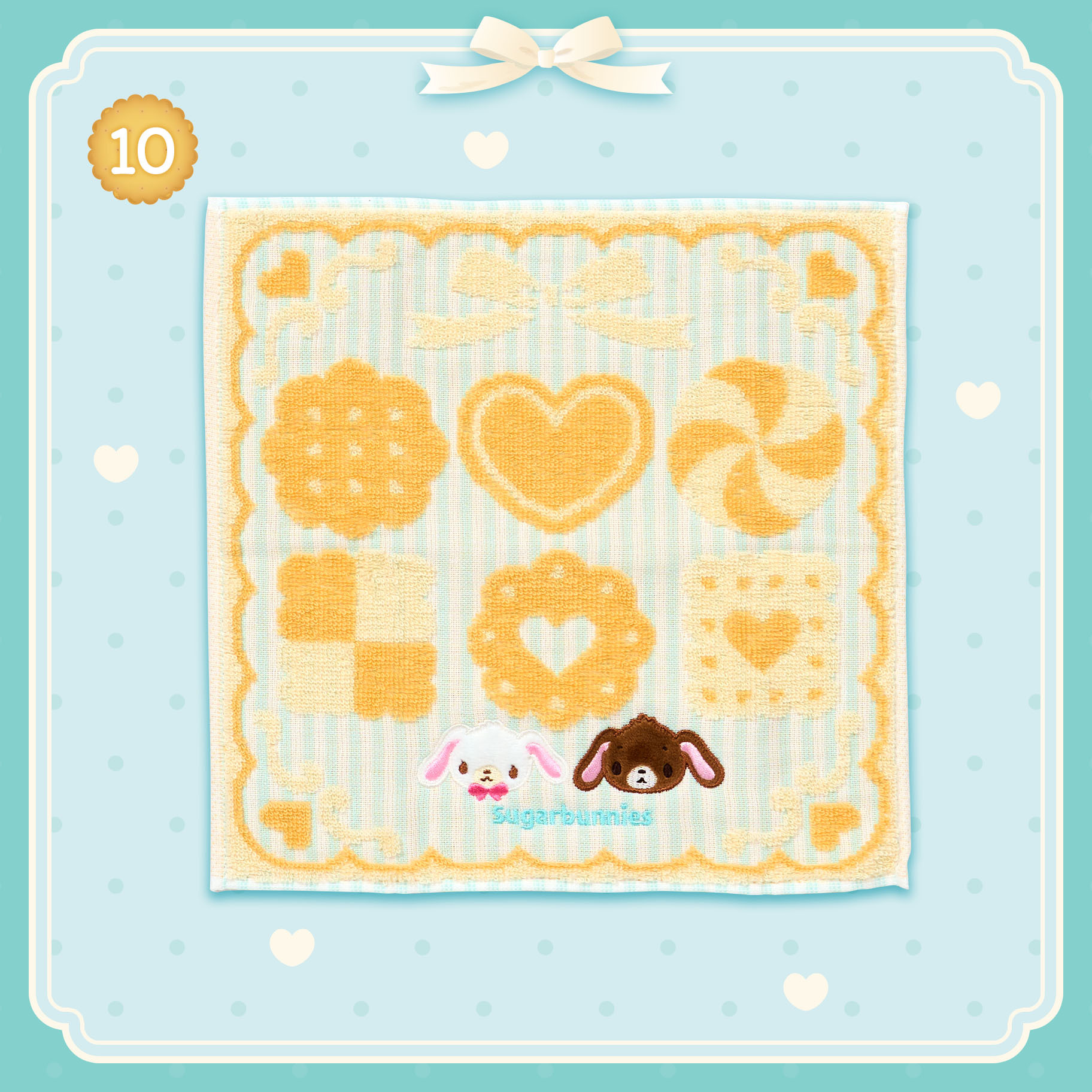 日本 Sanrio  Sugar Bunnies 蜜糖邦尼 餅乾設計生日系列 方巾