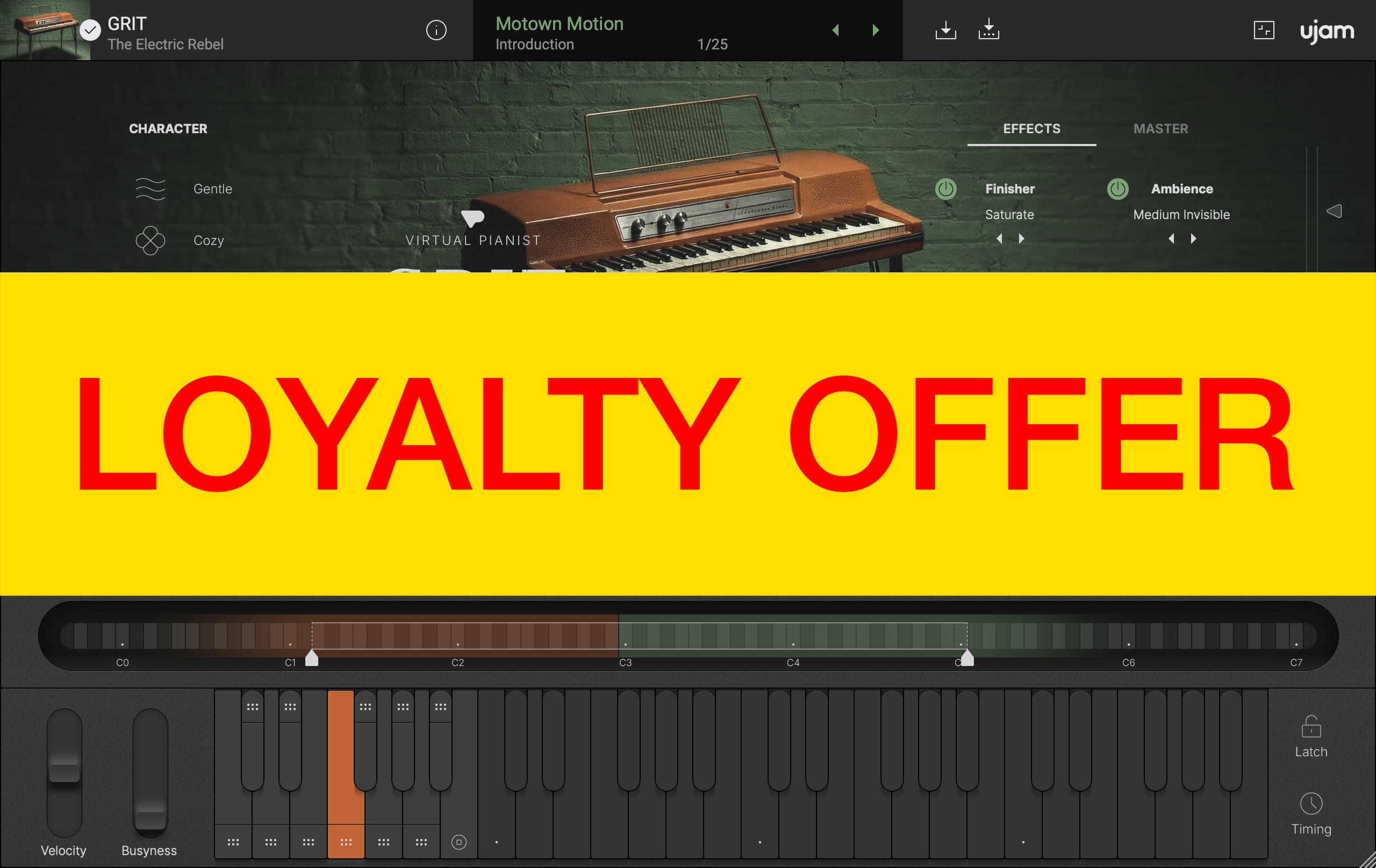 UJAM GRIT Loyalty Offer｜虛擬電鋼琴音源