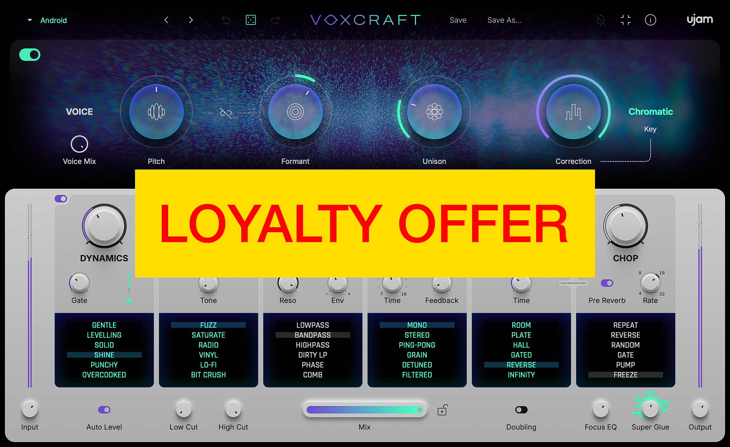 UJAM VOXCRAFT Loyalty Offer｜人聲效果插件