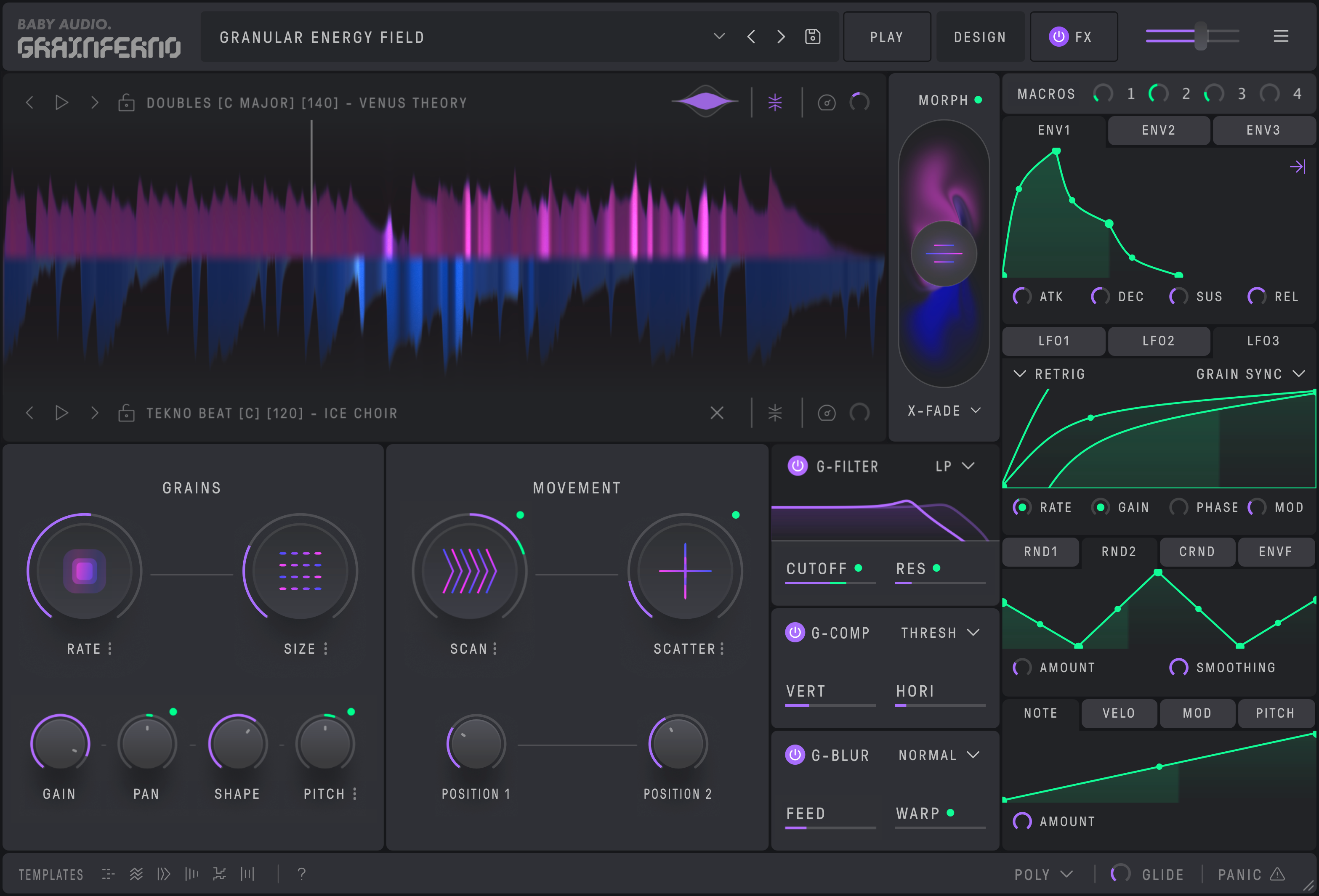 Baby Audio Grainferno｜粒子合成器