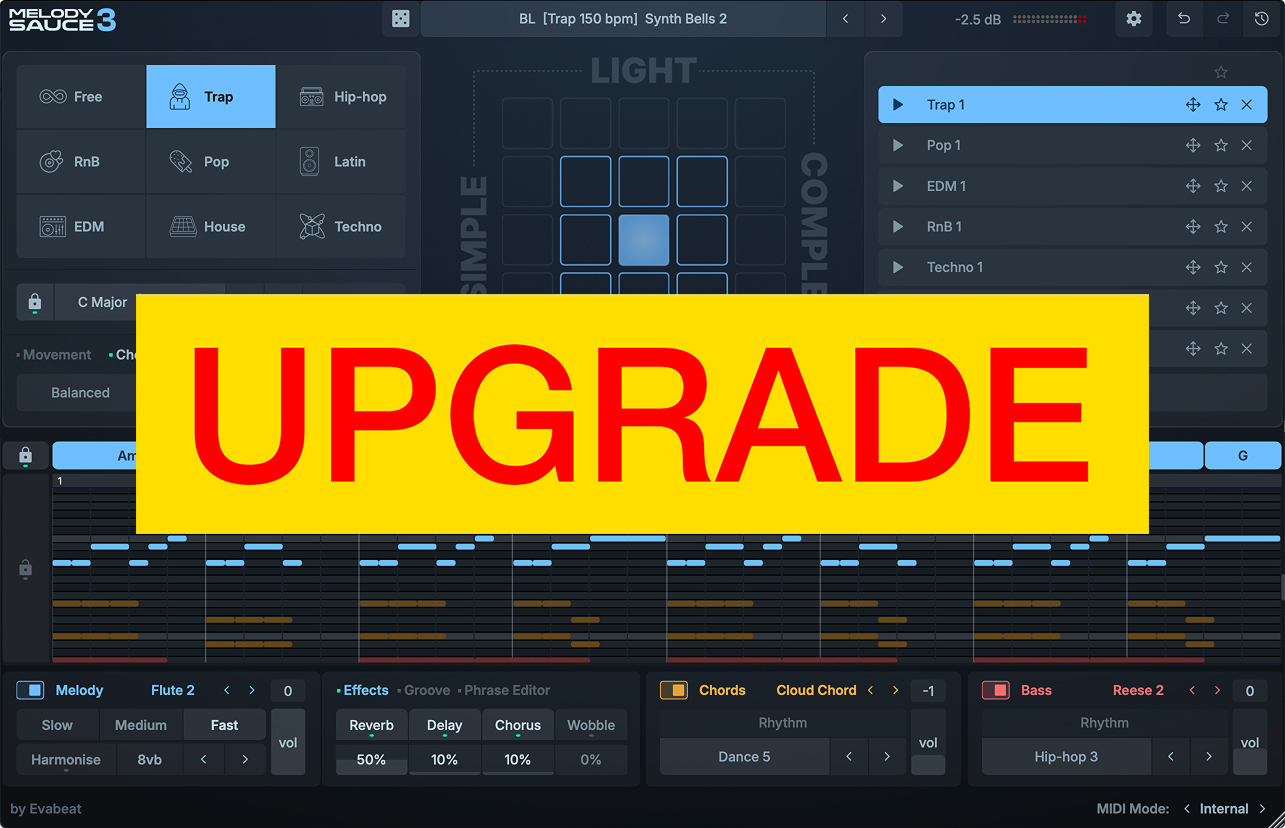 EVAbeat Melody Sauce 3 UPGRADE｜AI旋律生成器