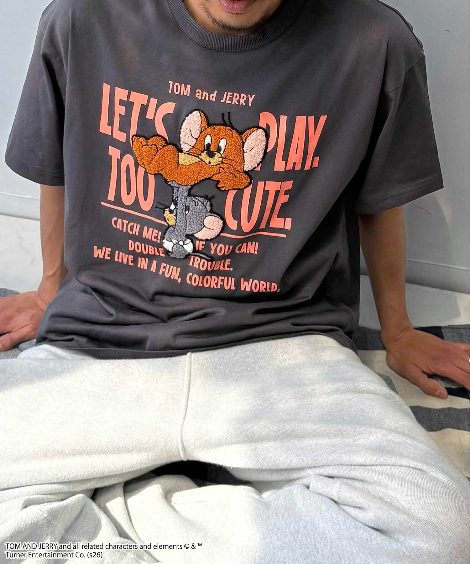 JP TOM AND JERRY 刺繡Logo  T-SHIRT(UNISEX)