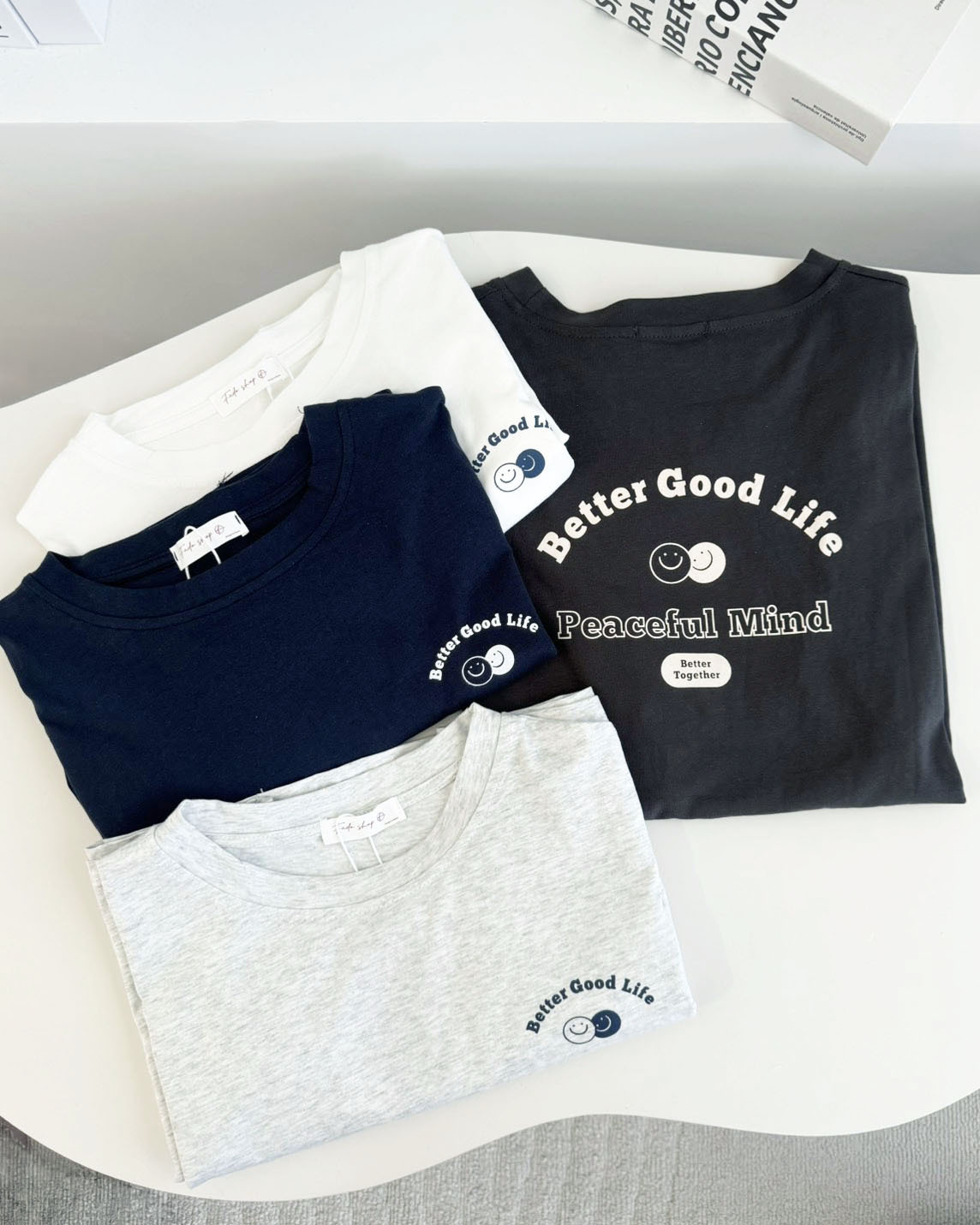法朵Fado shop｜好心情😊微笑雙面印花短T 0215149 四色