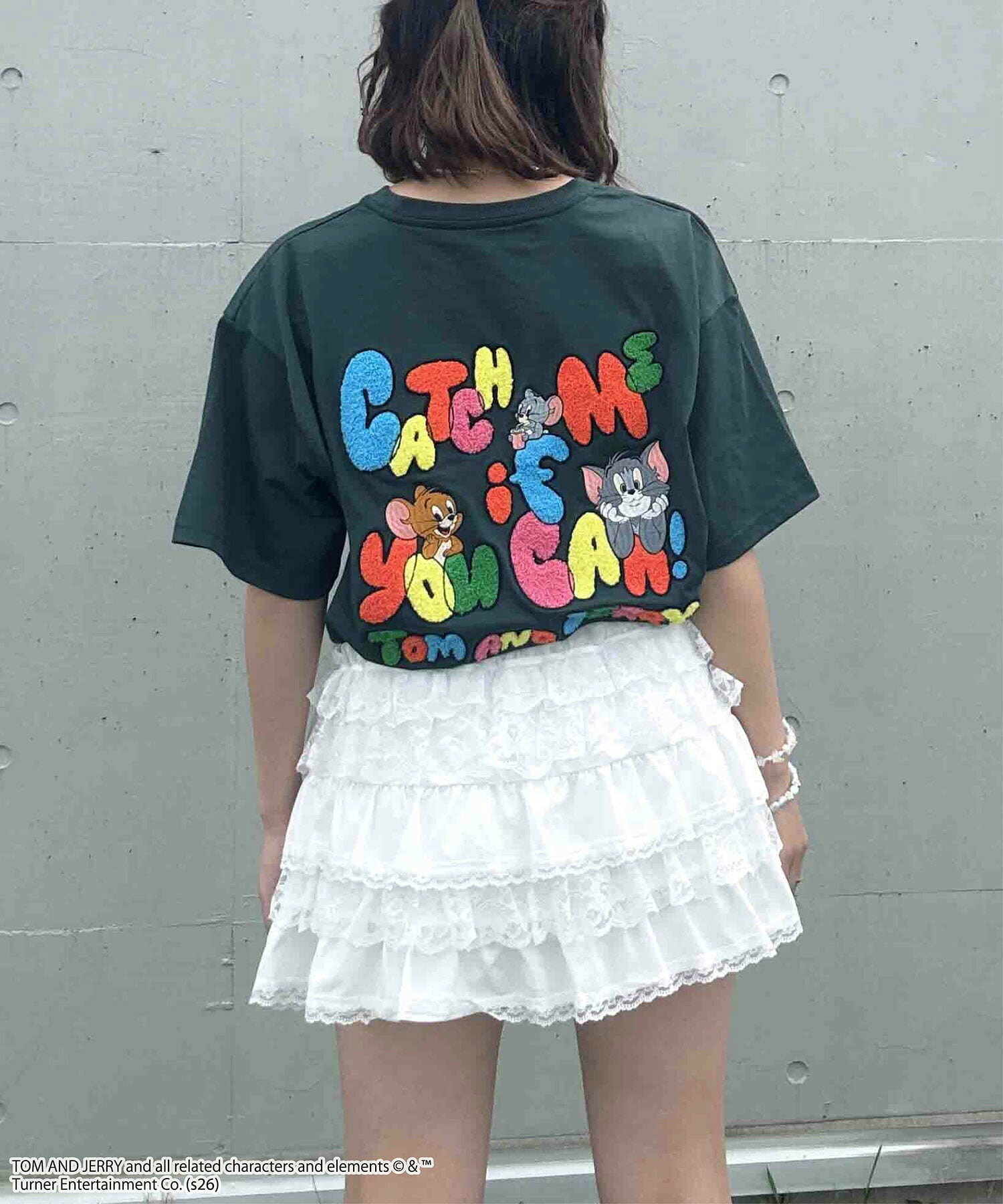 JP TOM AND JERRY 前後LOGO/刺繡LOGO T -SHIRT (UNISEX)