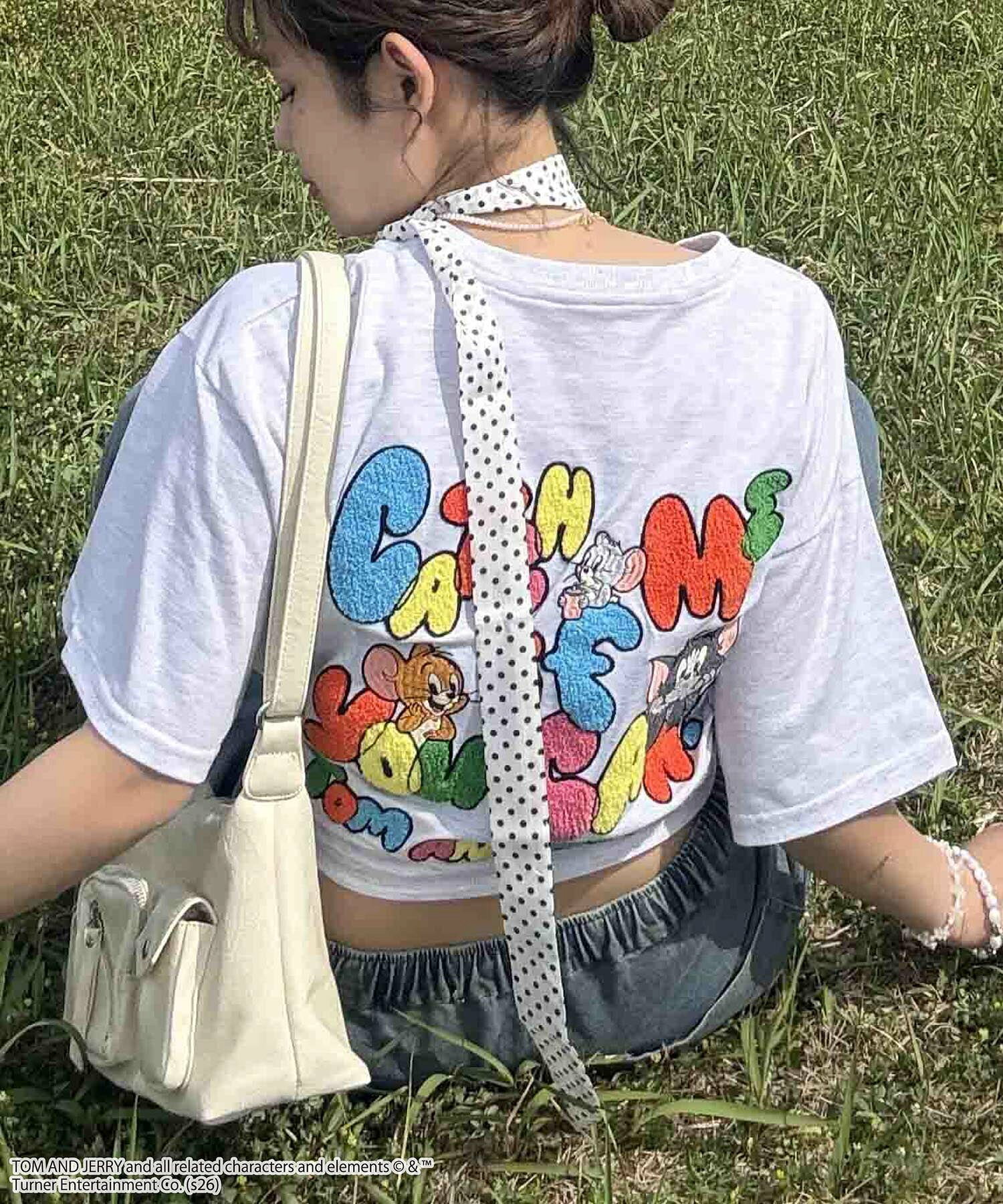 JP TOM AND JERRY 前後LOGO/刺繡LOGO T -SHIRT (UNISEX)
