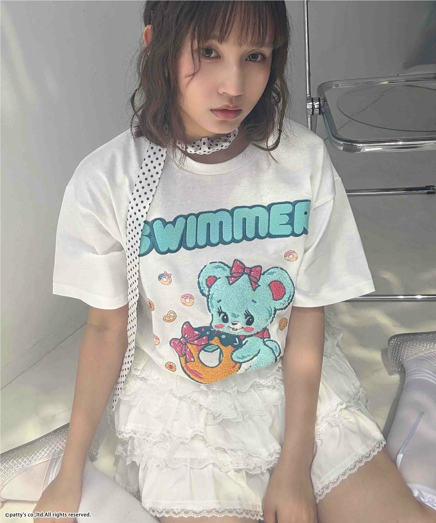 JP SWIMMER 刺繡LOGO T-SHIRT