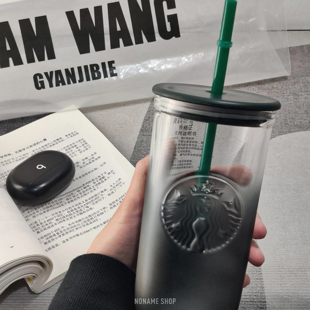 STARBUCKS 星巴克 墨水系列 漸層 玻璃杯 吸管杯 473ML