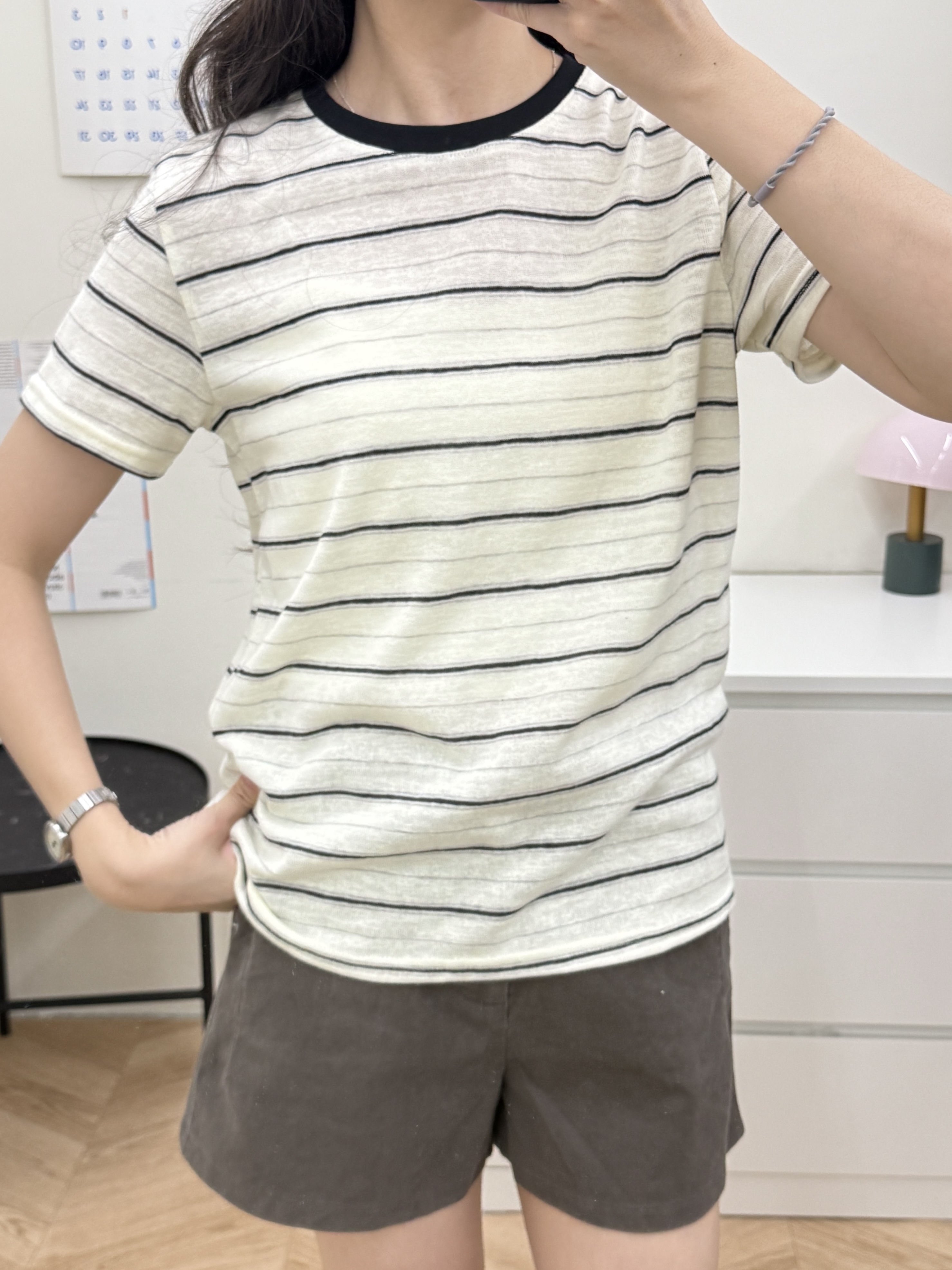 撞色條紋T恤*2色