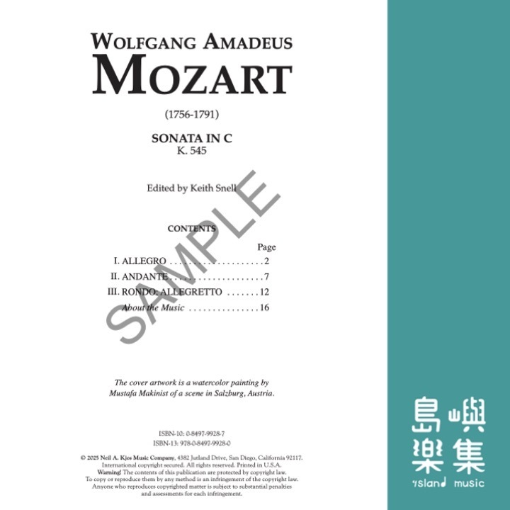 Mozart: Sonata in C, K. 545