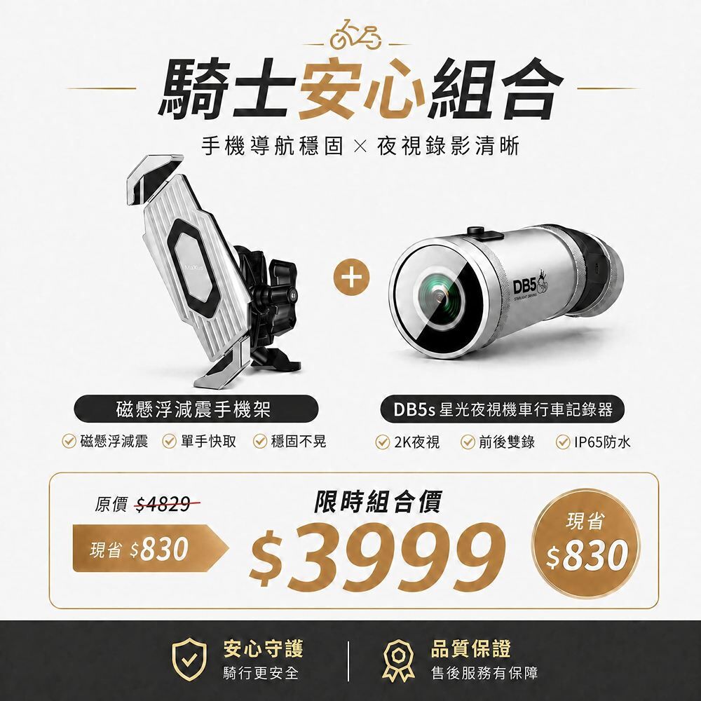 【DB-5s 國民機】 頭戴式記錄器｜前後雙錄，一機守護全程