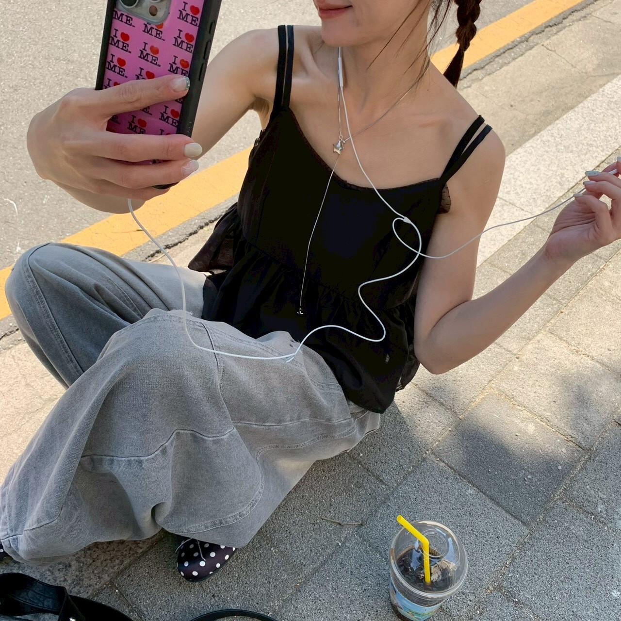ISA_夏日小浪漫 雙層透紗吊帶娃娃衫_64039