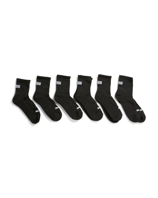 【預購】PUMA H052816 男裝運動中筒襪 (黑色-6對裝)