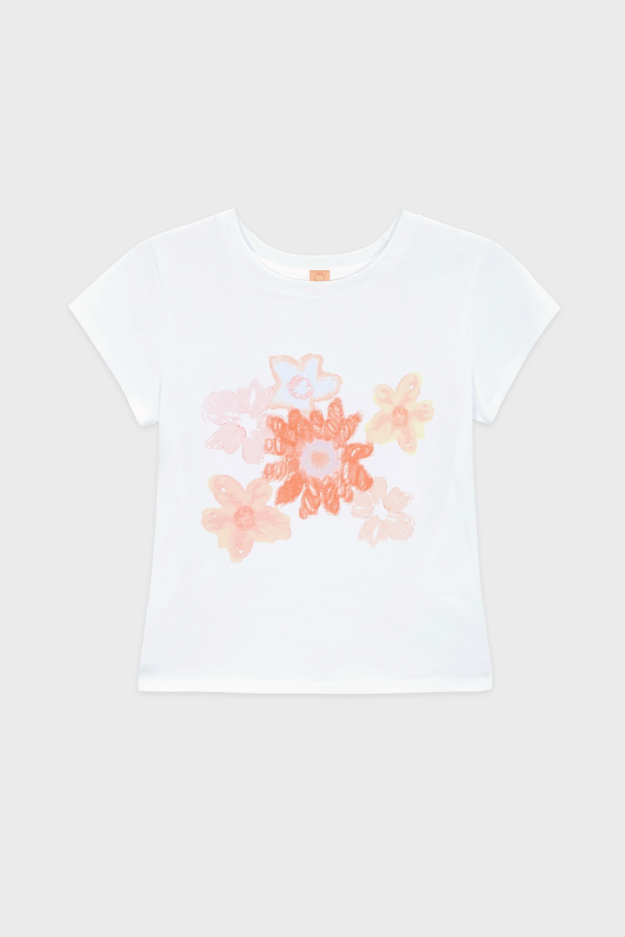 Sinoon Flower Cap Sleeve T-Shirt