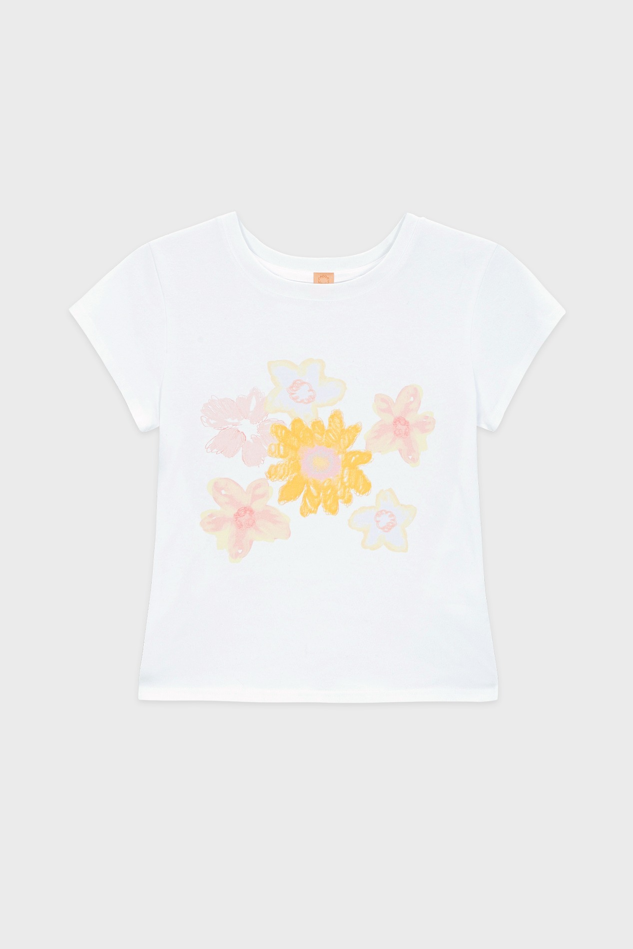 Sinoon Flower Cap Sleeve T-Shirt