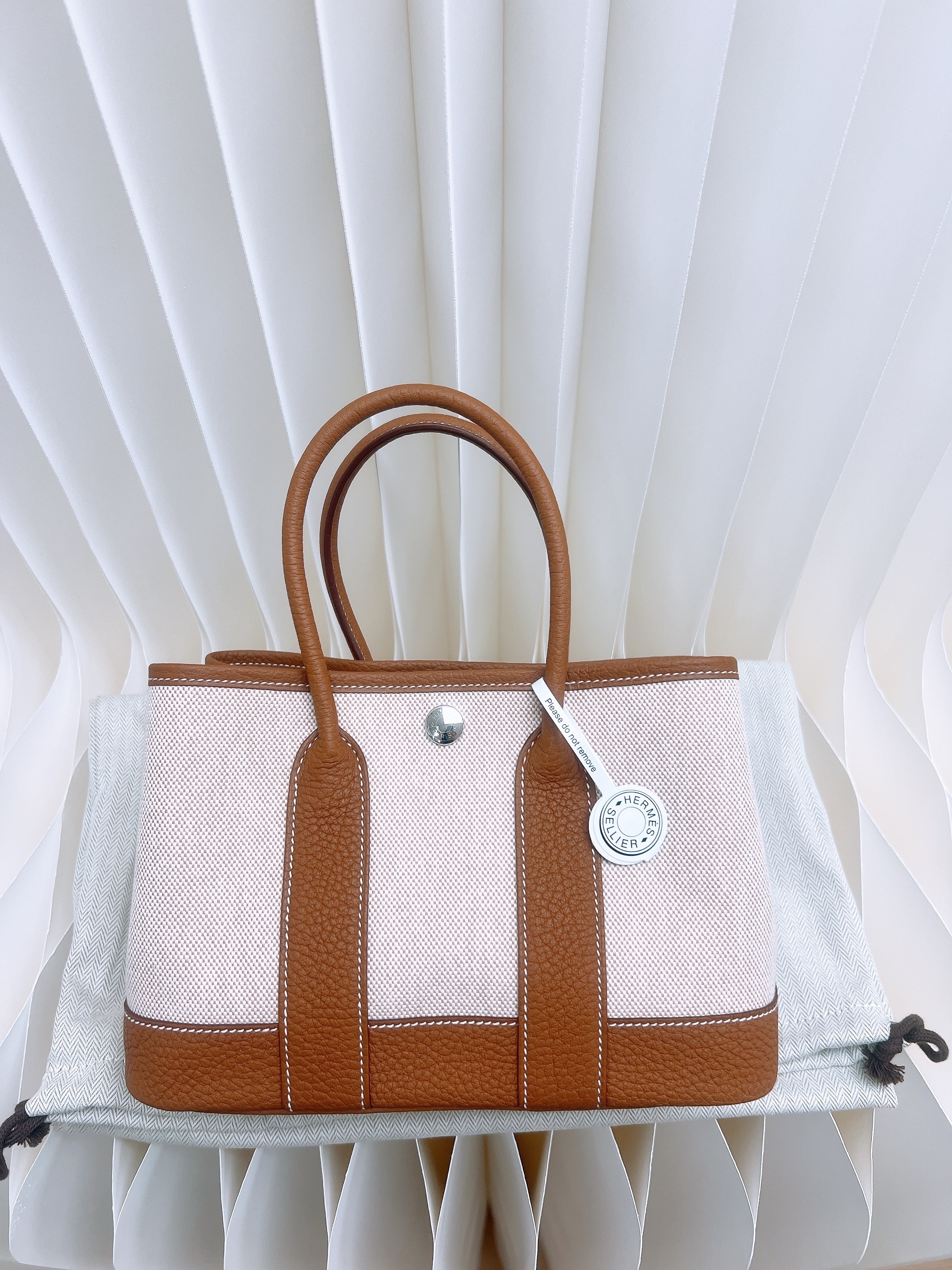 *Brand New* Hermes mini garden party (gold/ecru/stamp K)