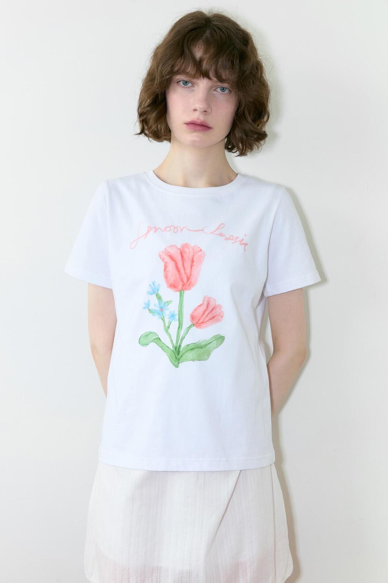 Sinoon Tulip Flower T-Shirt