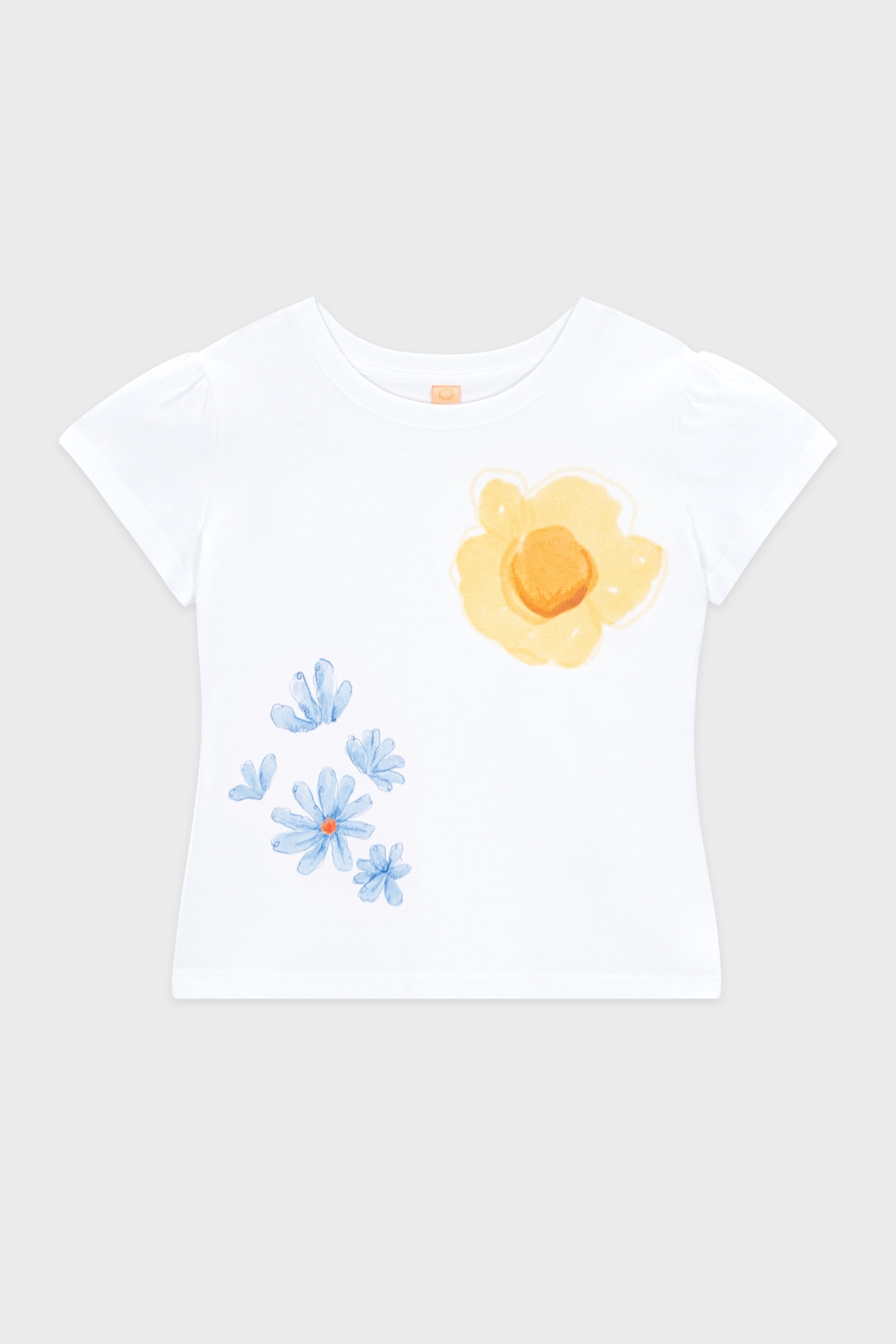 Sinoon Floral Leaf Puff T-Shirt
